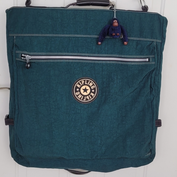 Kipling Bags Kipling Garment Bag Green Nylon Fold Over Travel Suit